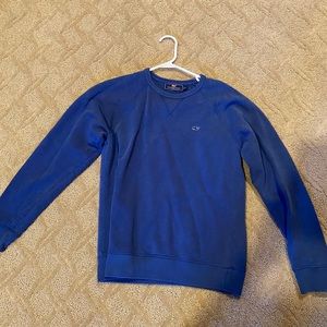 Blue VV crew neck sweater